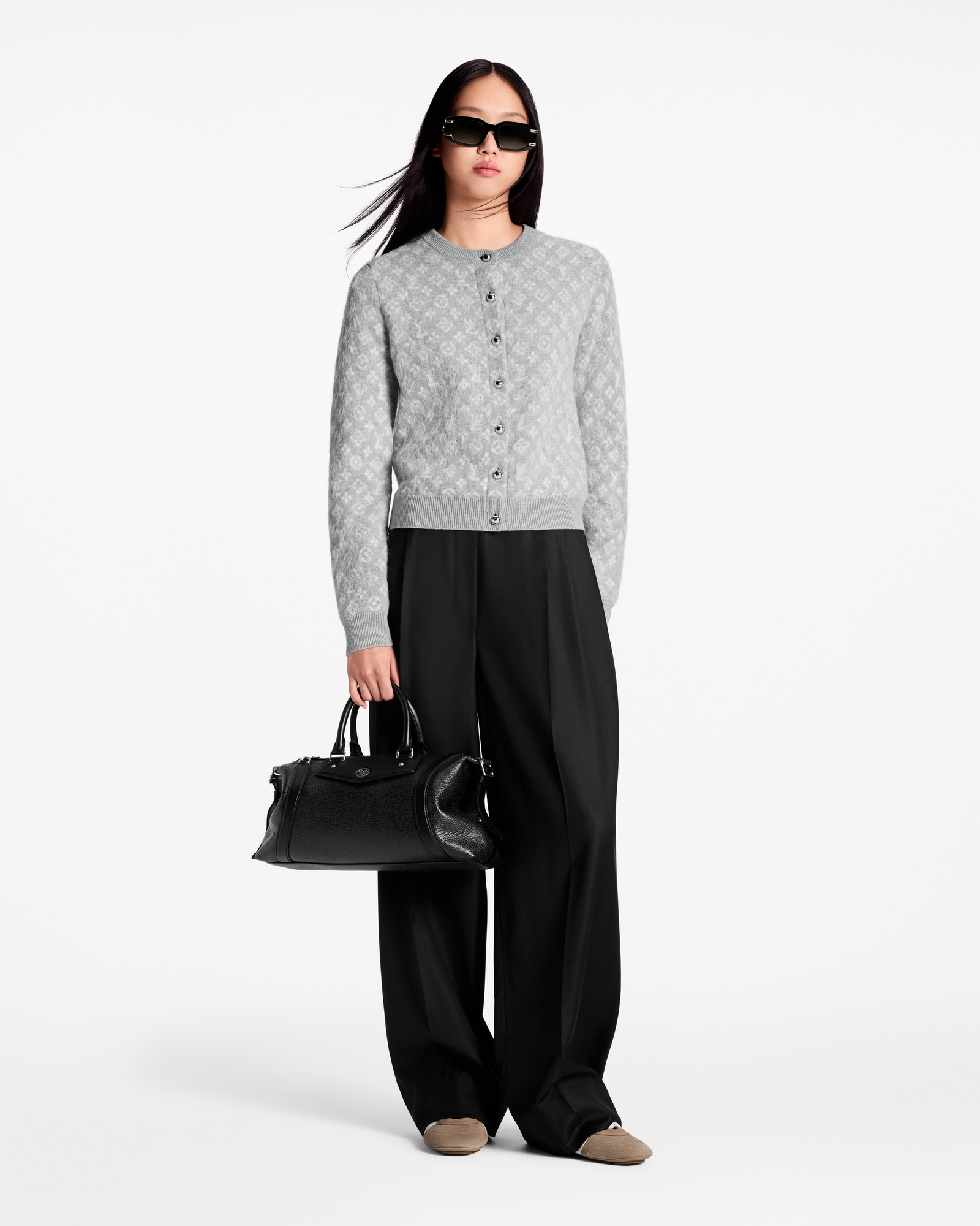 Monogram Brushed Knit Cardigan - Women - Ready-to-Wear | LOUIS